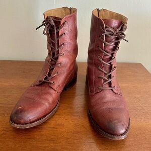 Frye Women's Leather Lace Up Combat Boots